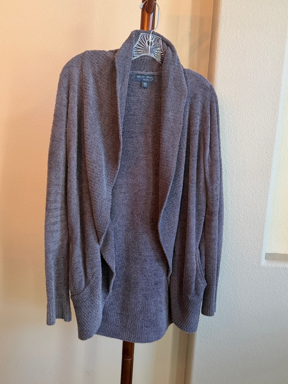 Barefoot Dreams CozyChic Lite Open-Front Cardigan Purple Size XS/S